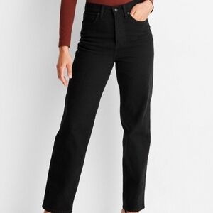 Women's High-Rise Straight Ankle Jeans Universal Thread Black Size 0